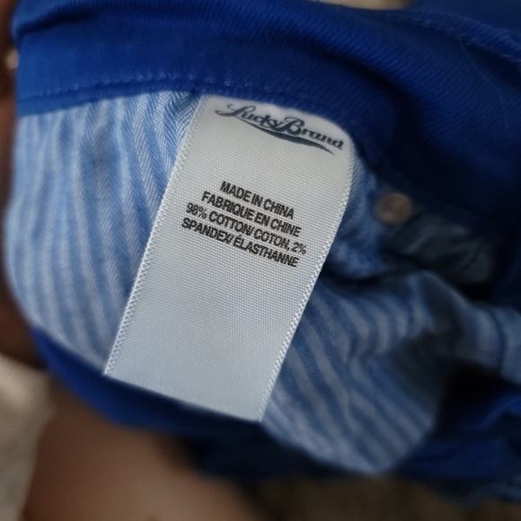 Lucky Brand Charlie Skinny Electric Blue Jeans - Picture 12 of 15